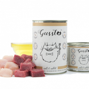 Gussto świeża cielęcina + królik puszka 200/400g - mokra karma dla kotów