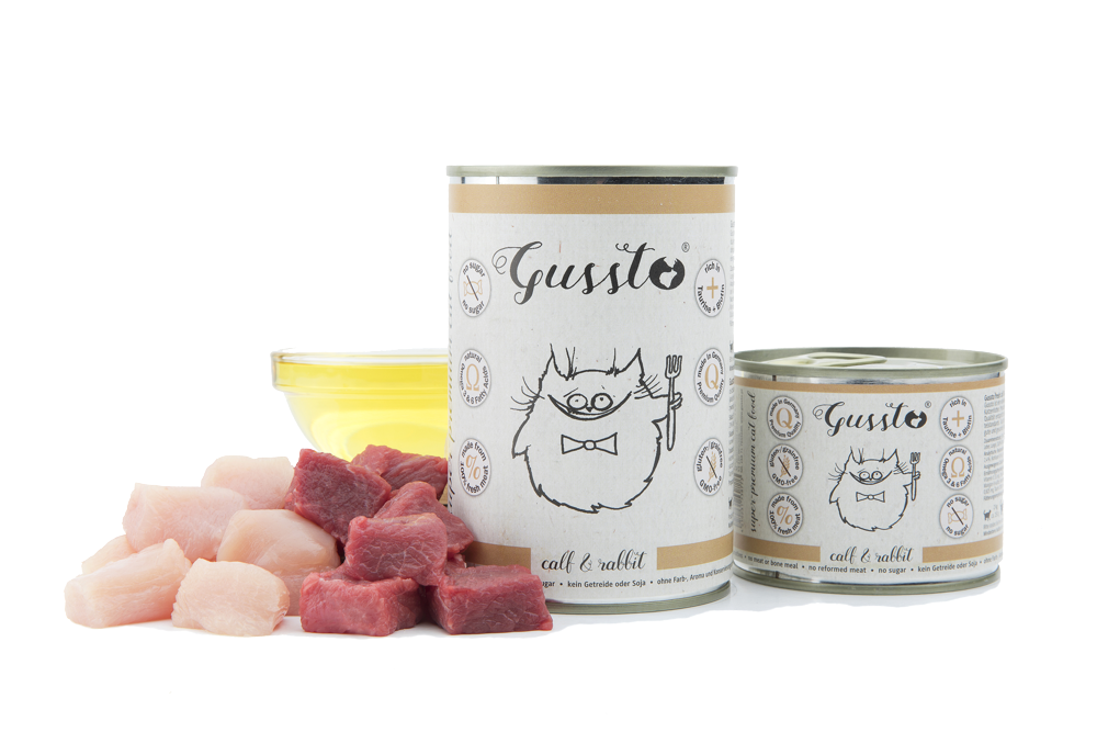 Gussto świeża cielęcina + królik puszka 200/400g - mokra karma dla kotów