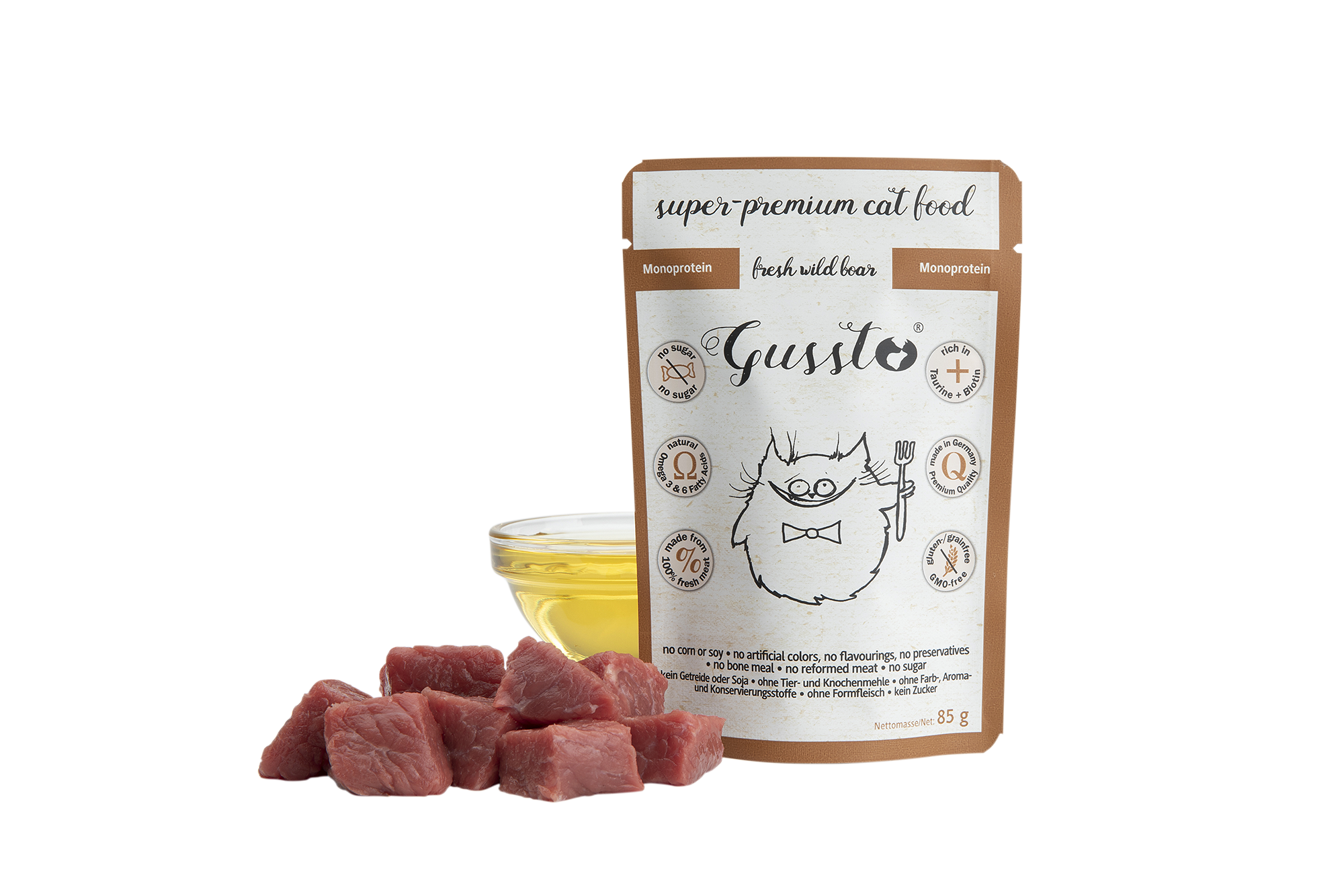 Gussto (świeży dzik) saszetka 85g - mokra karma dla kotów