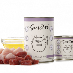 Gussto (świeży indyk z kaczką) puszka 200g/400g - mokra karma dla kotów