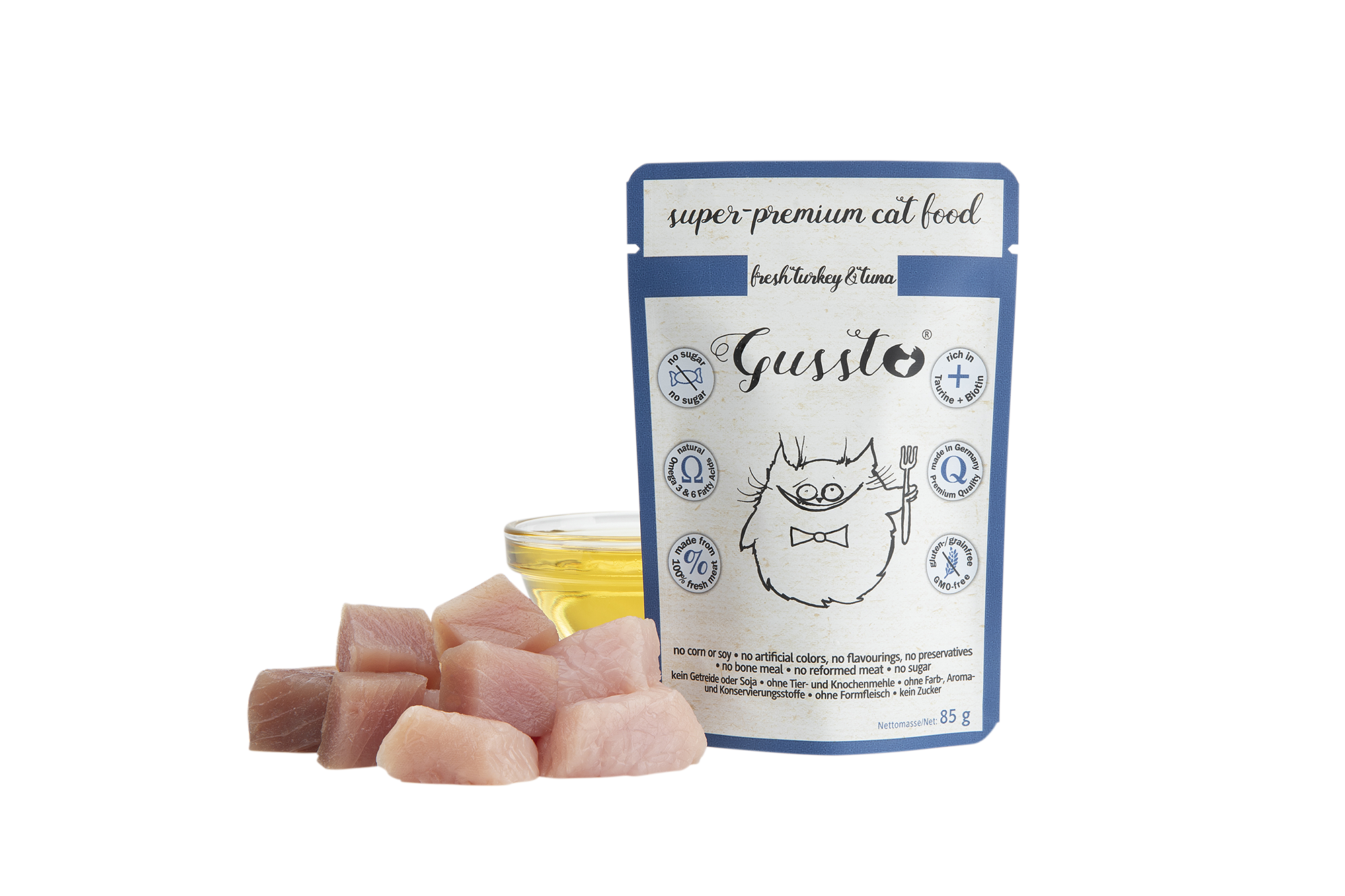 Gussto (świeży indyk i tuńczyk) saszetka 85g - mokra karma dla kotów