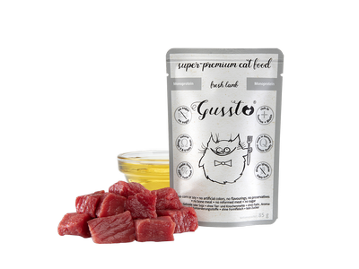 Gussto (świeża jagnięcina) saszetka 85g - mokra karma dla kotów