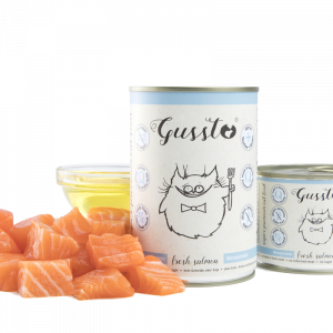 Gussto świeży łosoś puszka 190/375g - mokra karma dla kotów