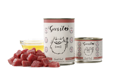 Gussto świeża wołowina puszka 200/400g - mokra karma dla kotów