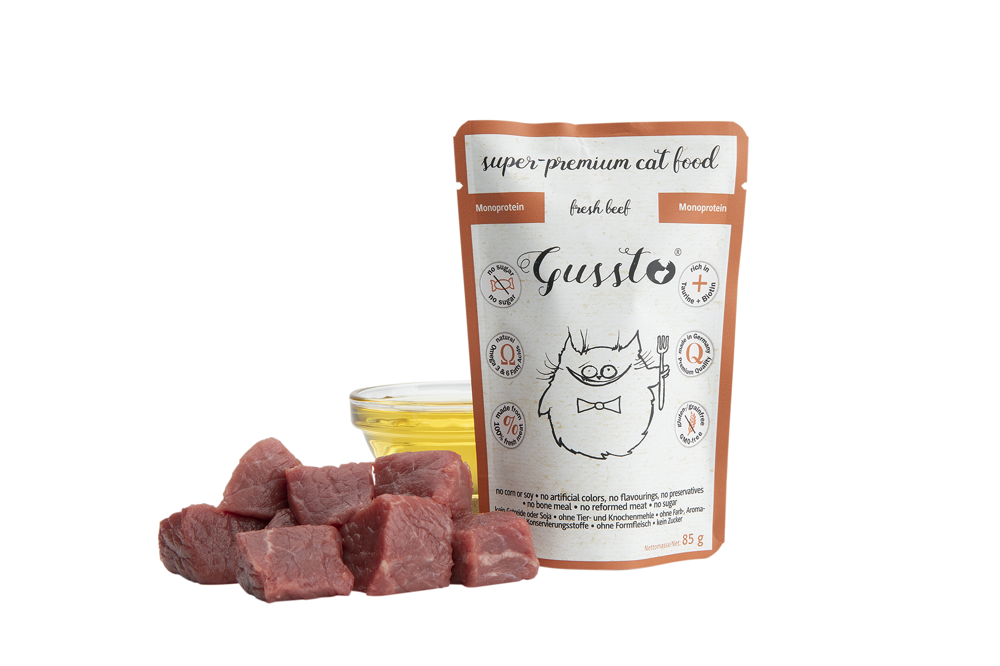 Gussto (świeża wołowina) saszetka 85g - mokra karma dla kotów
