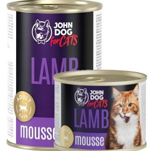 John Dog Cats jagnięcina w musie puszka 200g/400g - mokra karma dla kotów