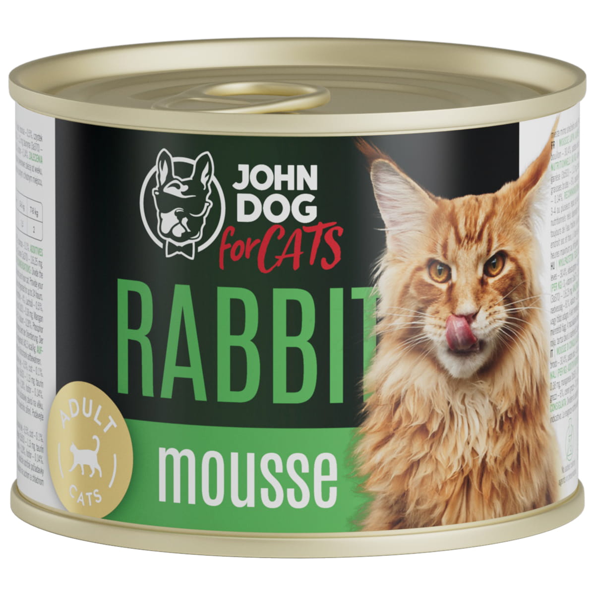 John Dog Cats królik w musie puszka 200g/400g - mokra karma dla kotów
