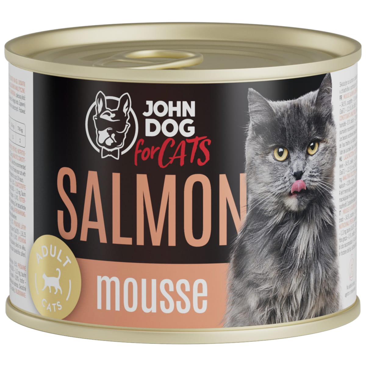 John Dog Cats łosoś w musie puszka 200g/400g - mokra karma dla kotów