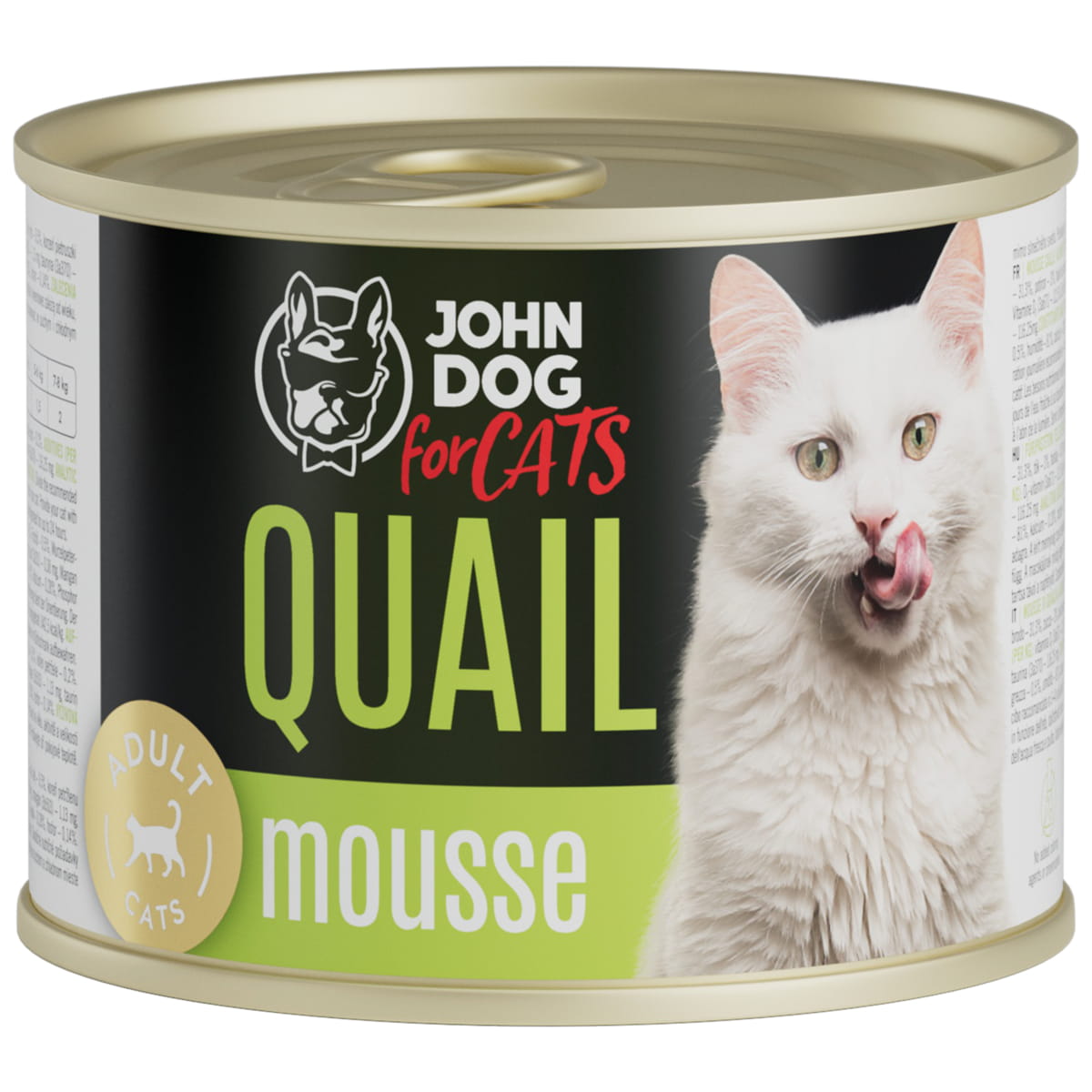 John Dog Cats przepiórka w musie puszka 200g/400g - mokra karma dla kotów