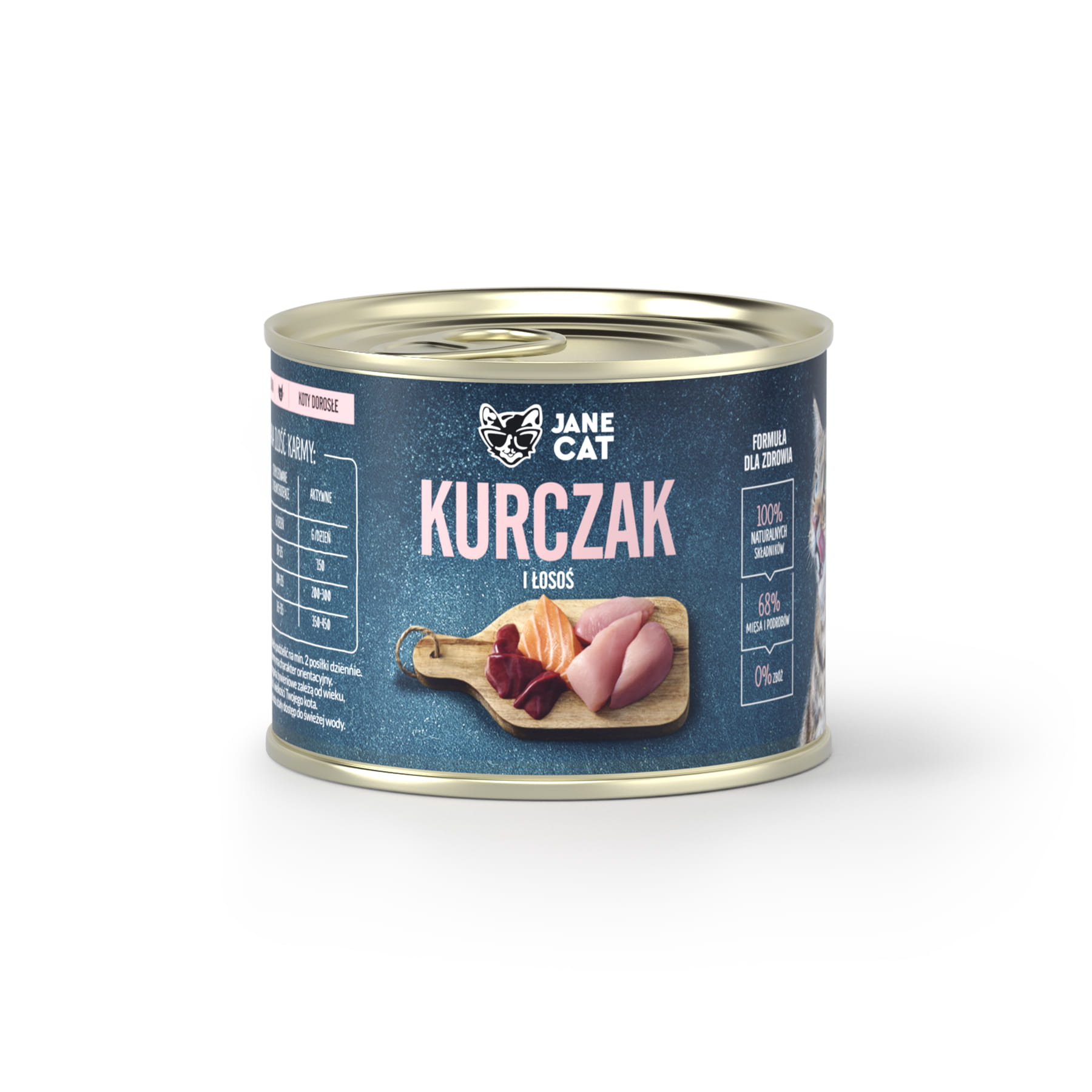 Jane Cat kurczak z łososiem puszka 200g/400g - mokra karma dla kotów