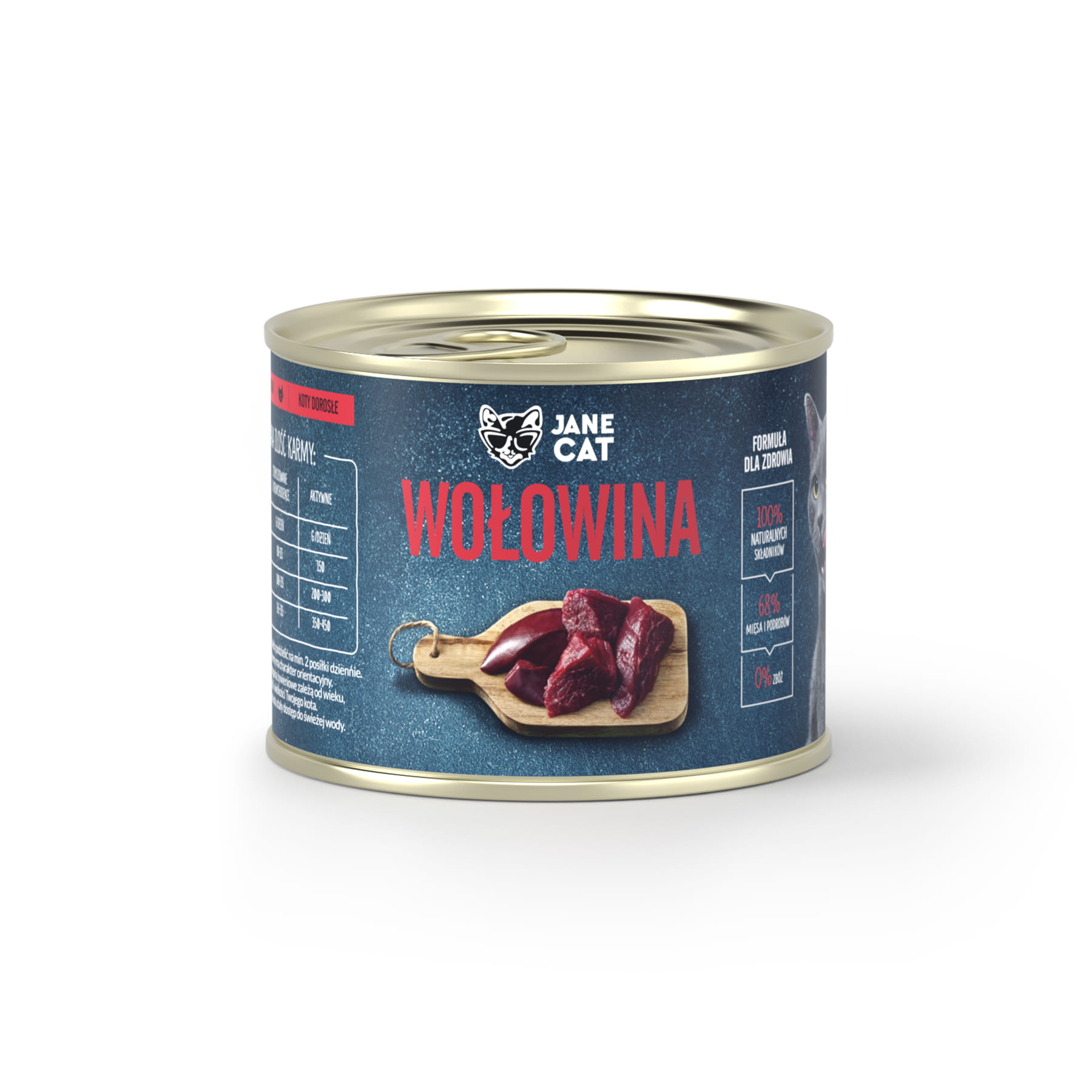 Jane Cat wołowina puszka 200g/400g - mokra karma dla kotów