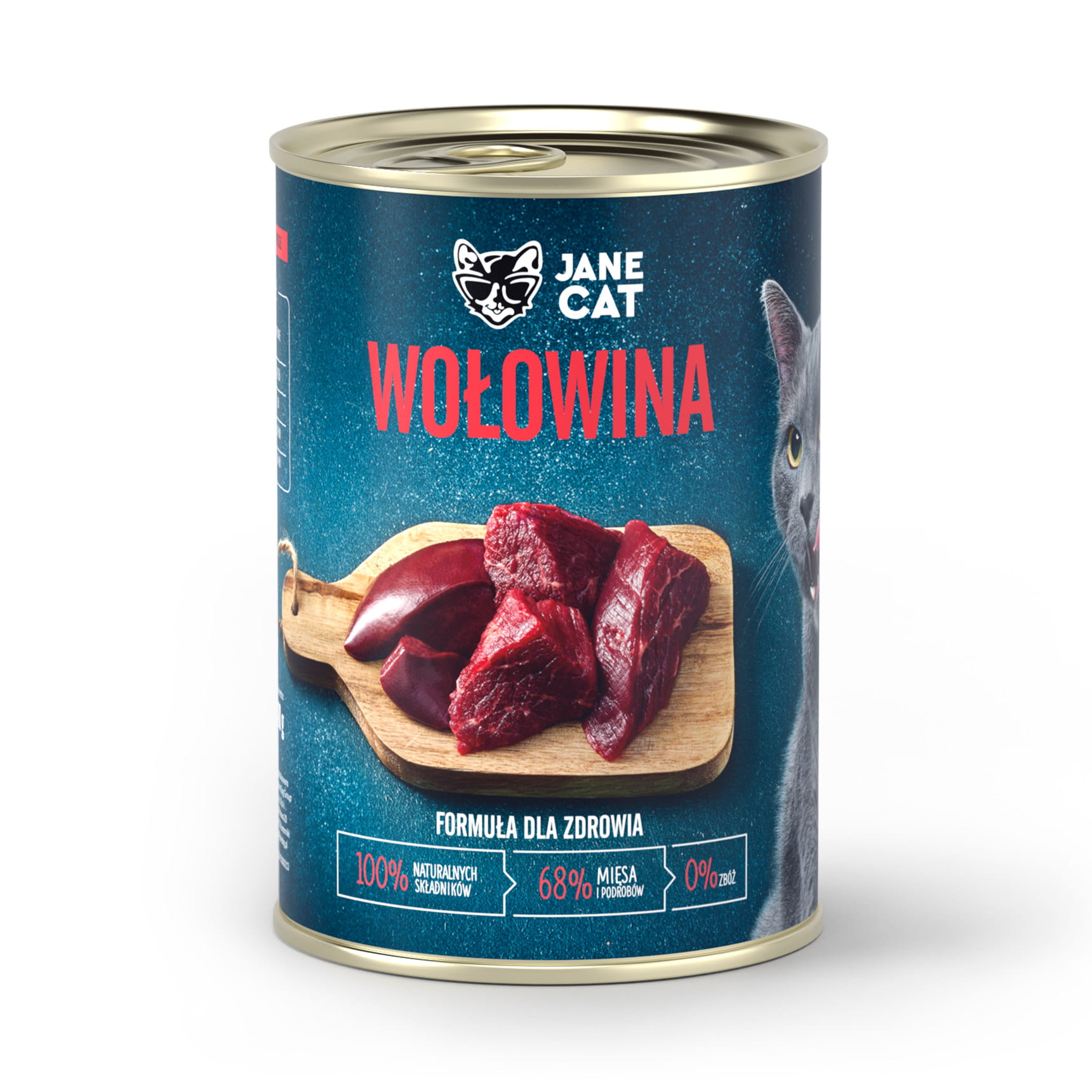 Jane Cat wołowina puszka 200g/400g - mokra karma dla kotów