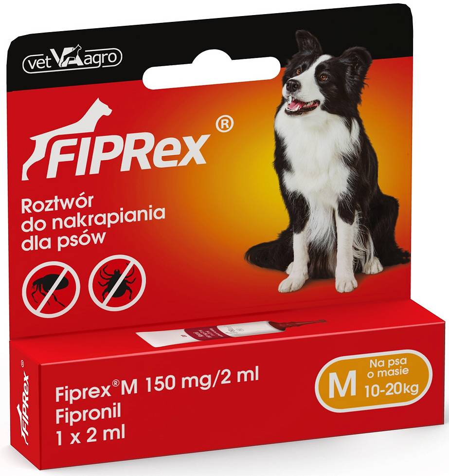 Fiprex krople przeciwko pchłom i kleszczom dla psów S/M/L/XL