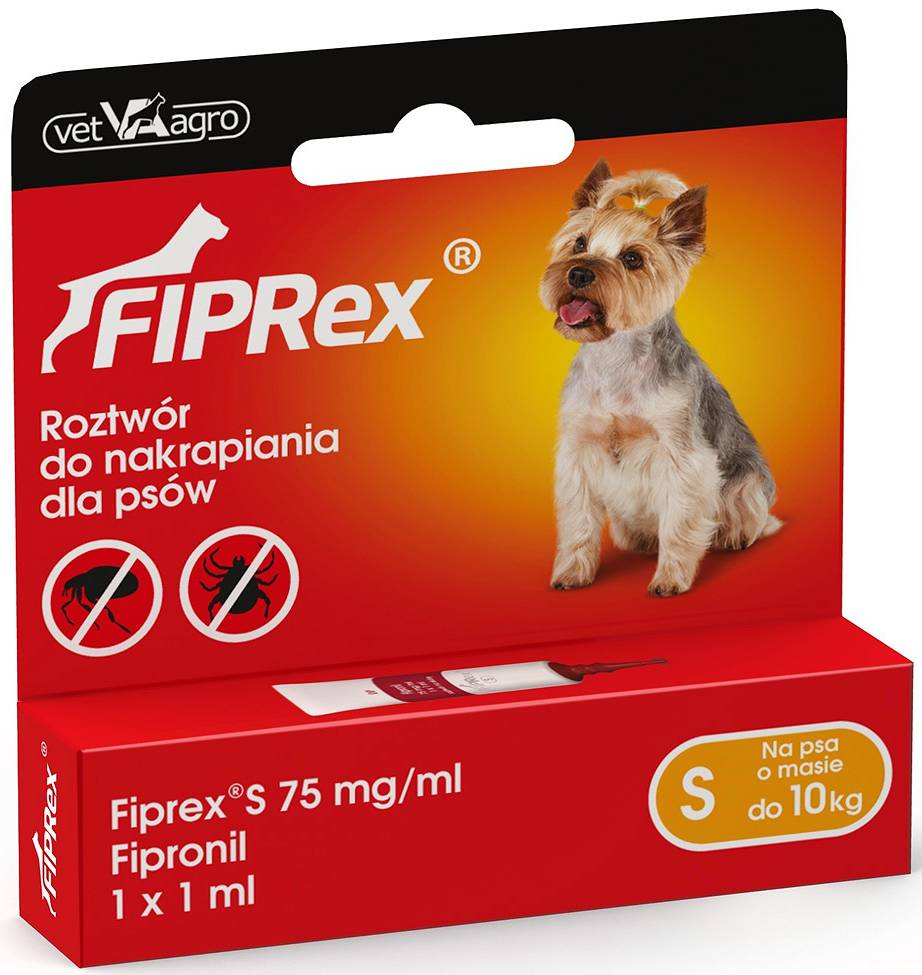 Fiprex krople przeciwko pchłom i kleszczom dla psów S/M/L/XL