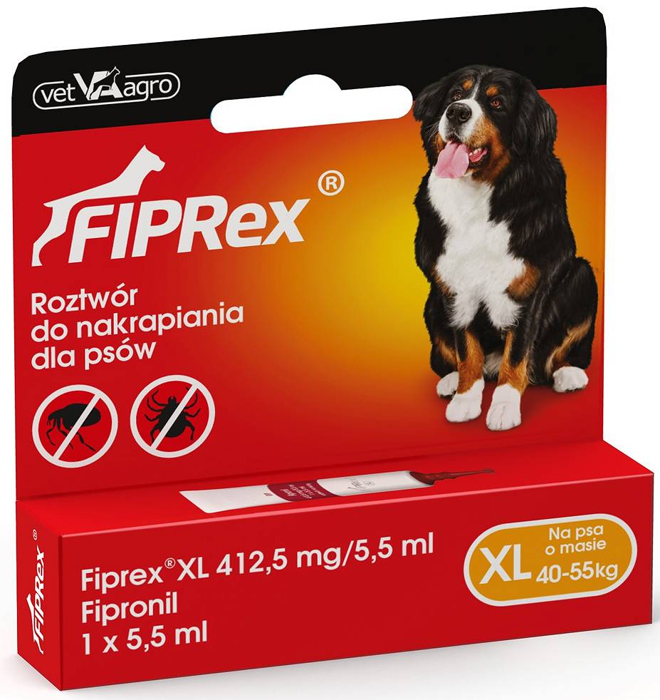 Fiprex krople przeciwko pchłom i kleszczom dla psów S/M/L/XL