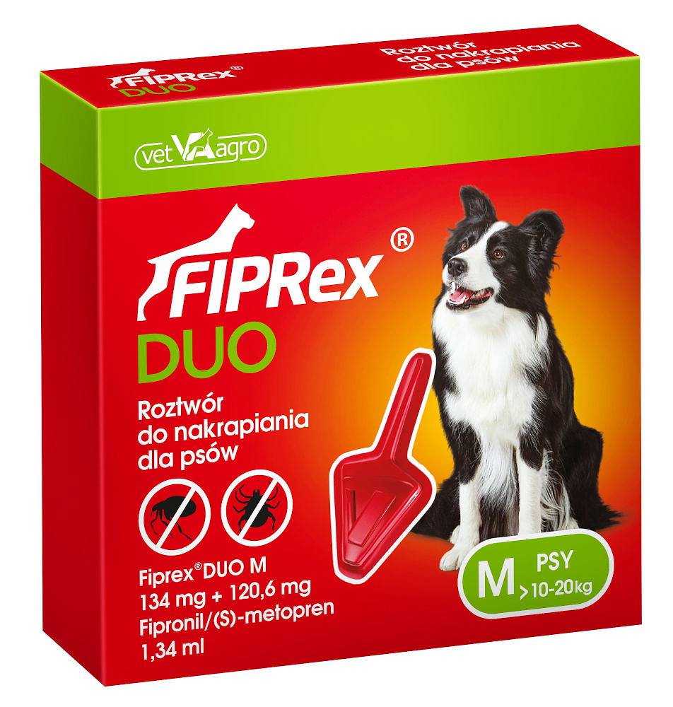 Fiprex DUO krople przeciwko pchłom i kleszczom dla psów S/M/L/XL