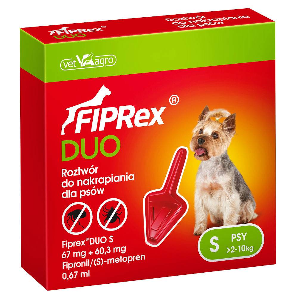 Fiprex DUO krople przeciwko pchłom i kleszczom dla psów S/M/L/XL