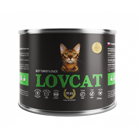 LOVCAT Best Turkey & Duck (indyk z kaczką) 200g/400g - mokra karma dla kotów