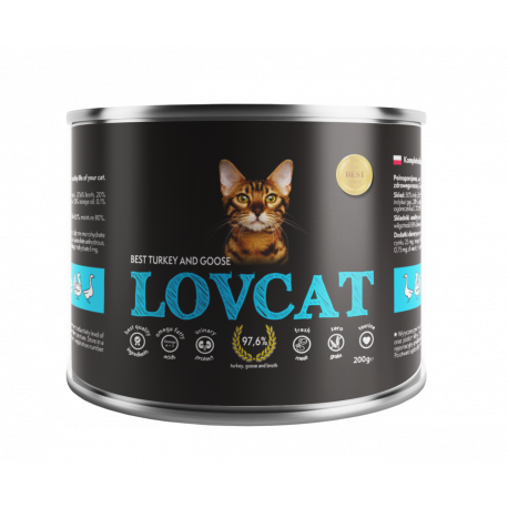 LOVCAT Best Turkey & Goose (indyk z gęsią) 200g/400g - mokra karma dla kotów