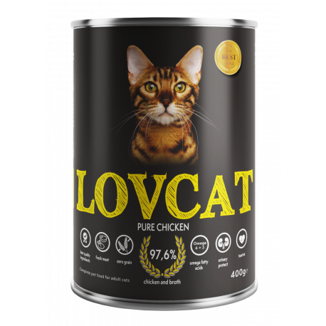 LOVCAT Pure Chicken (kurczak) 200g/400g - mokra karma dla kotów