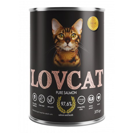 LOVCAT Pure Salmon (łosoś) 190g/375g - mokra karma dla kotów
