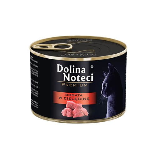 Dolina Noteci Premium cielęcina puszka 185g/400g - mokra karma dla kotów