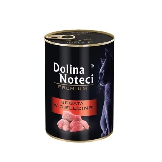 Dolina Noteci Premium cielęcina puszka 185g/400g - mokra karma dla kotów