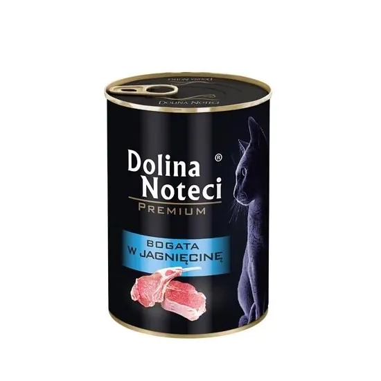 Dolina Noteci Premium jagnięcina puszka 185g/400g - mokra karma dla kotów