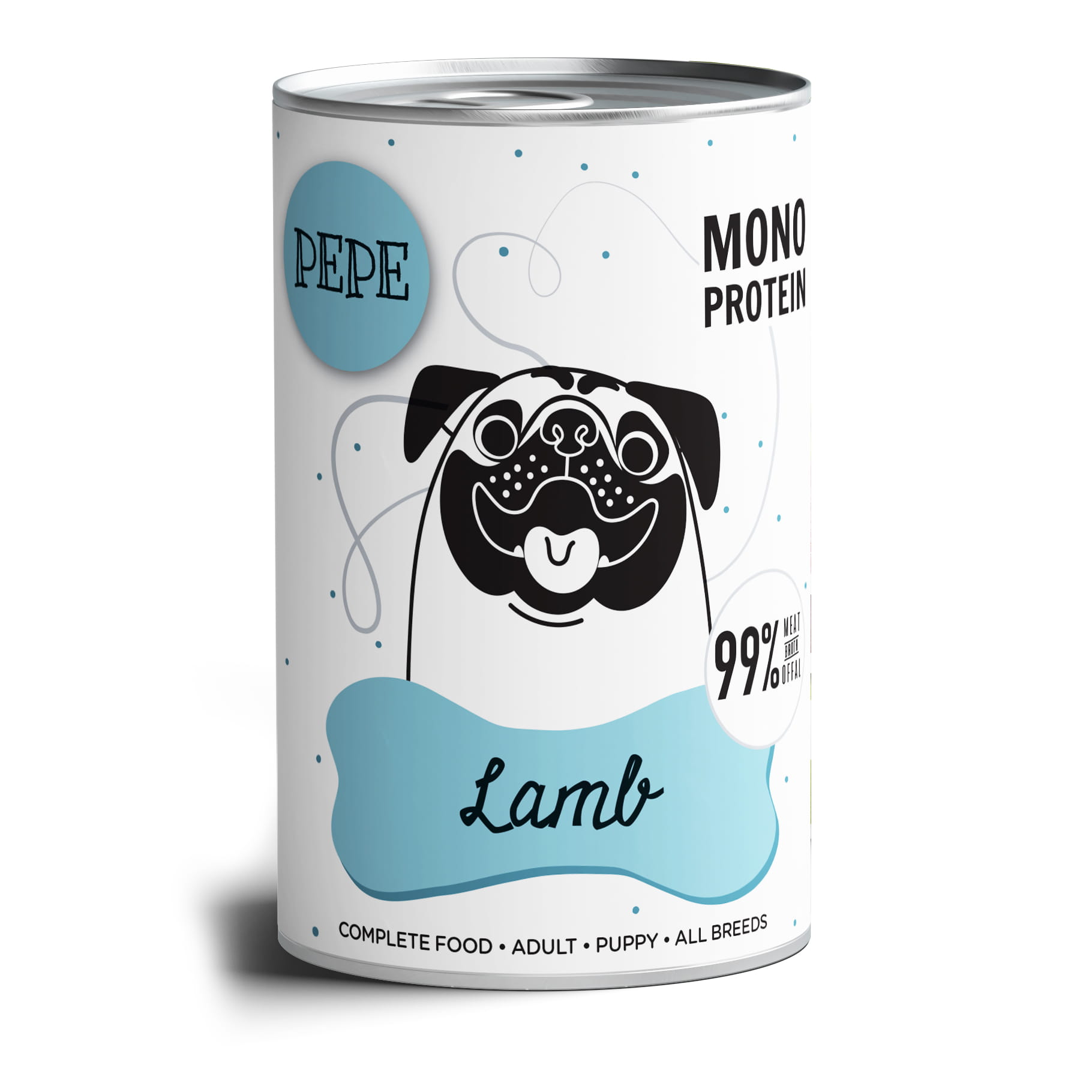PEPE MONO PROTEIN Jagnięcina 400g/800g - mokra karma dla szczeniąt i dorosłych psów