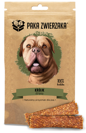 Paka Zwierzaka Stripsy z Królika 70g - przysmak dla psów