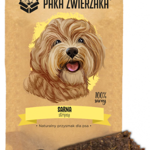 Paka Zwierzaka Stripsy z Sarna 70g - przysmak dla psów