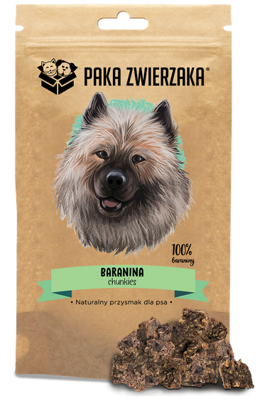 Paka Zwierzaka Chunkies Baranina 70g - przysmak dla psów