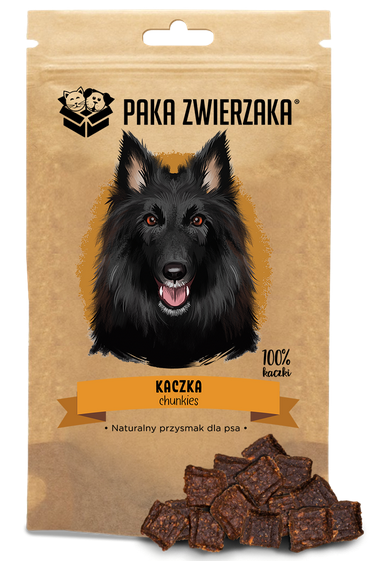 Paka Zwierzaka Chunkies Kaczka 80g - przysmak dla psów