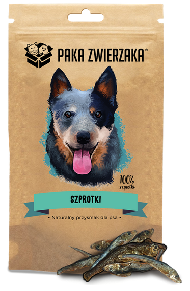 Paka Zwierzaka Szprotki 60g - przysmak dla psów