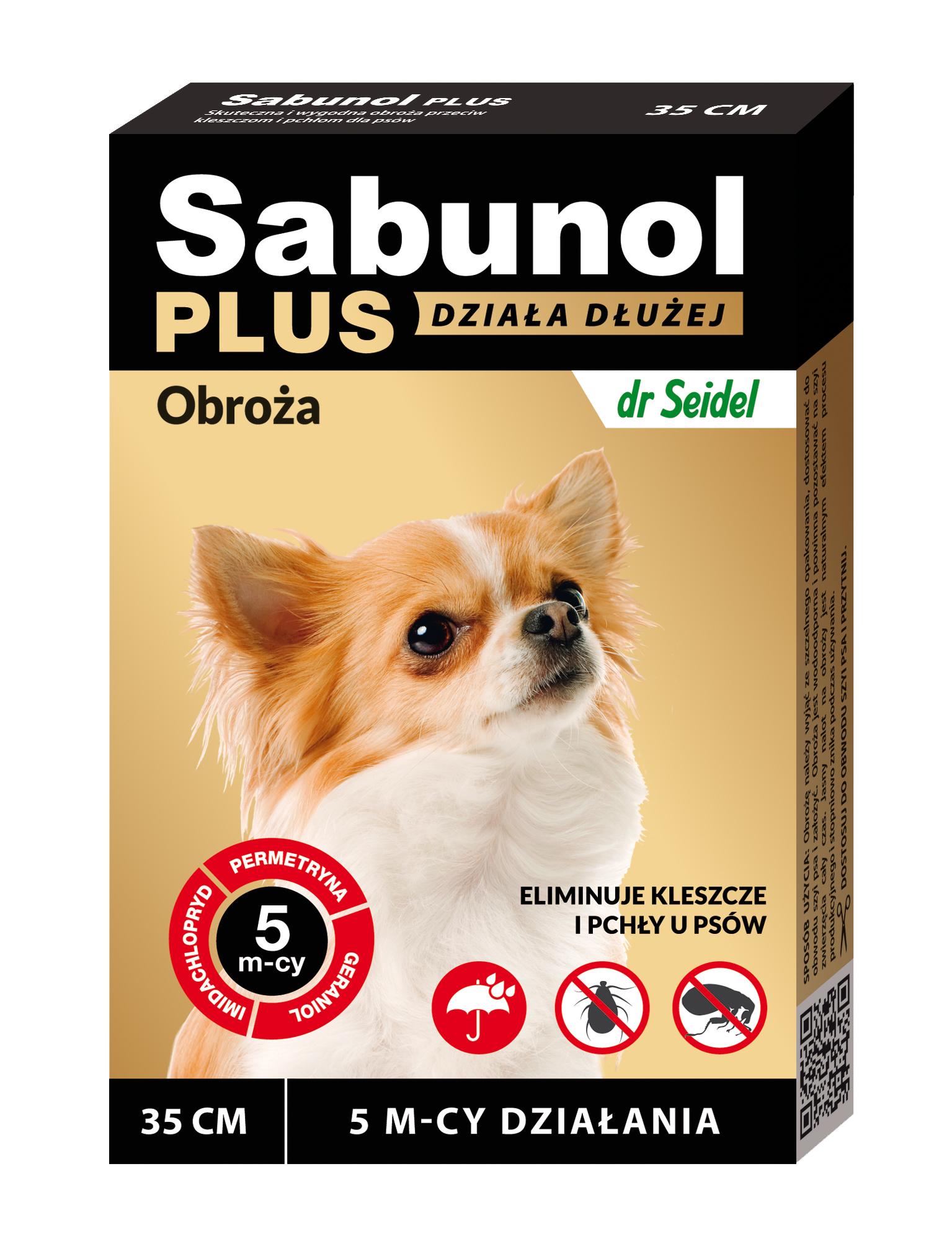 Dr Seidel Sabunol Plus Obroża przeciw pchłom i kleszczom dla psów S, M lub L