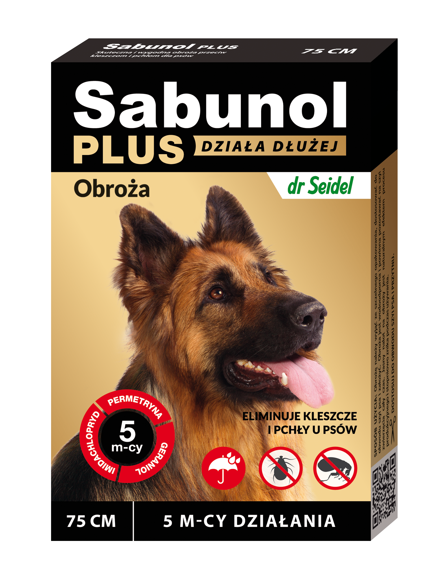 Dr Seidel Sabunol Plus Obroża przeciw pchłom i kleszczom dla psów S, M lub L