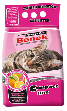 Super Benek żwirek Standard cytrusowa świeżość 10l dla kota