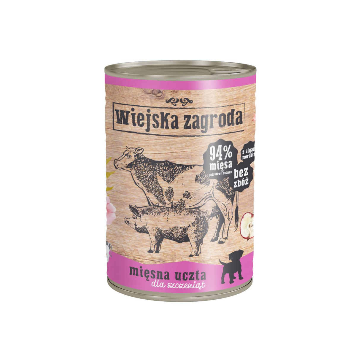 Wiejska Zagroda mięsna uczta puszka 200g/400g - mokra karma dla szczeniąt