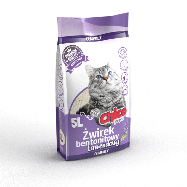 Chico żwirek bentonitowy drobnoziarnisty compact o zapachu lawendowym