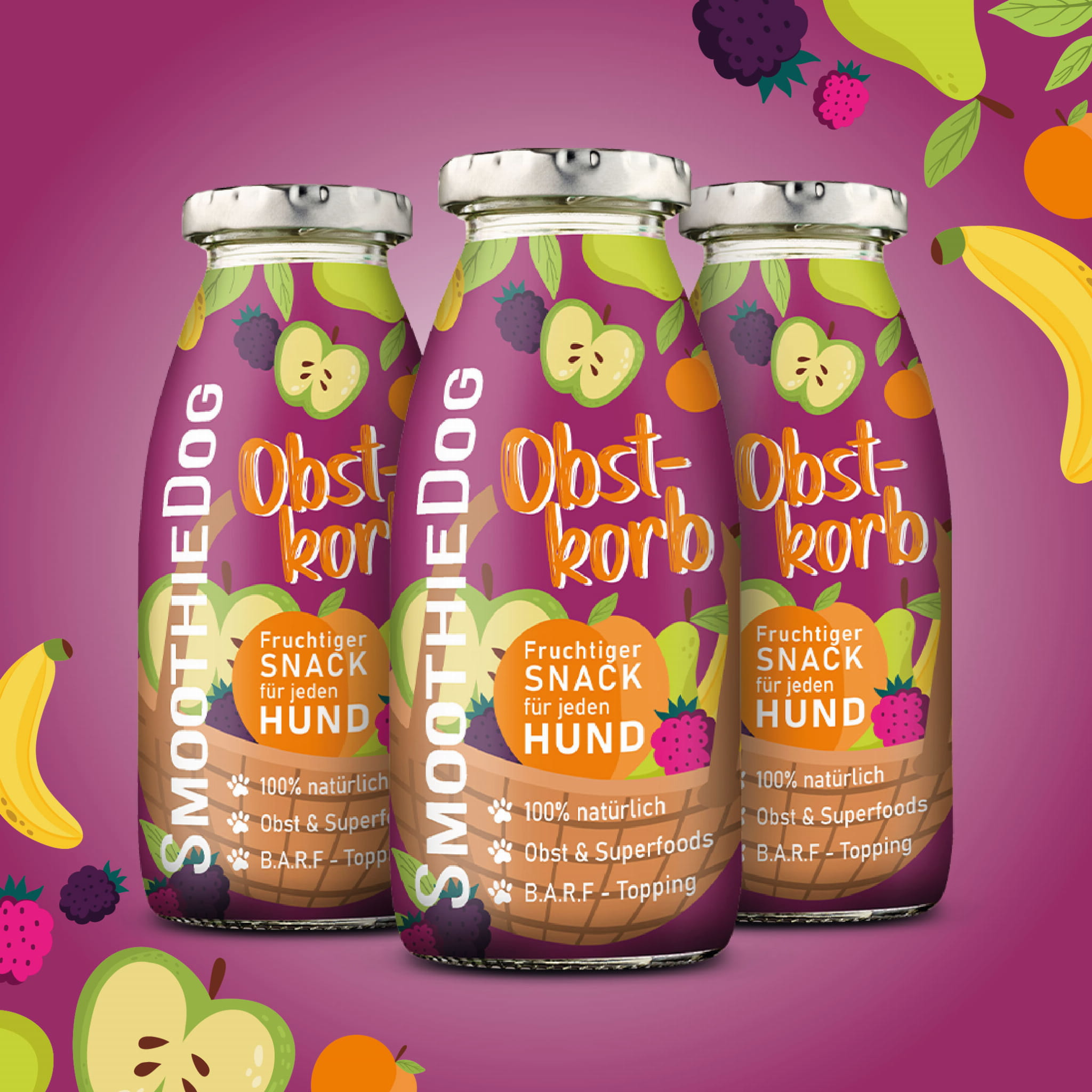 SmoothieDog Obst-Korb (owocowy) 250ml - płynny przysmak dla psów