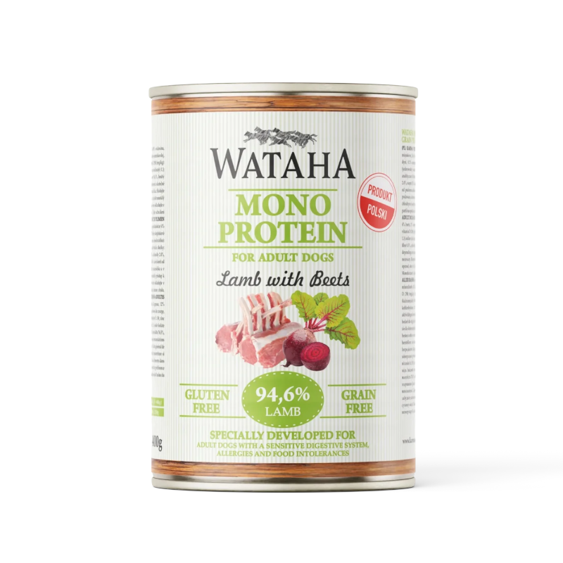 Wataha Jagnięcina z burakami 185g/400g/800g - monobiałkowa mokra karma dla psów