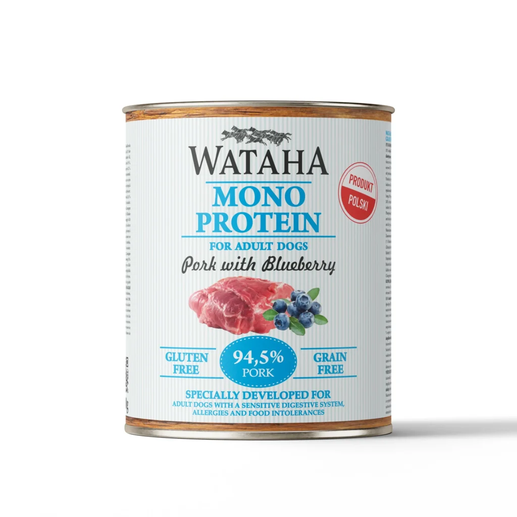 Wataha Wieprzowina z borówką 185g/400g/800g - monobiałkowa mokra karma dla psów
