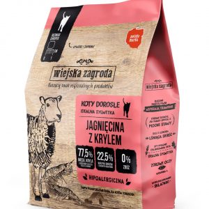 Wiejska Zagroda (jagnięcina z krylem) 0,4kg/1,6kg - sucha karma dla kotów