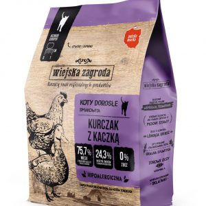 Wiejska Zagroda (kurczak z kaczką) 0,4kg/1,6kg/5kg - sucha karma dla kotów