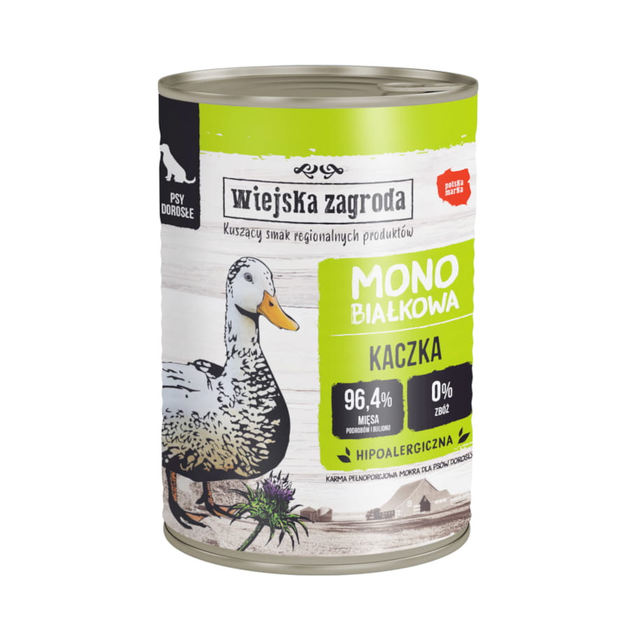 Wiejska Zagroda MONO kaczka 400g - mokra karma dla psów