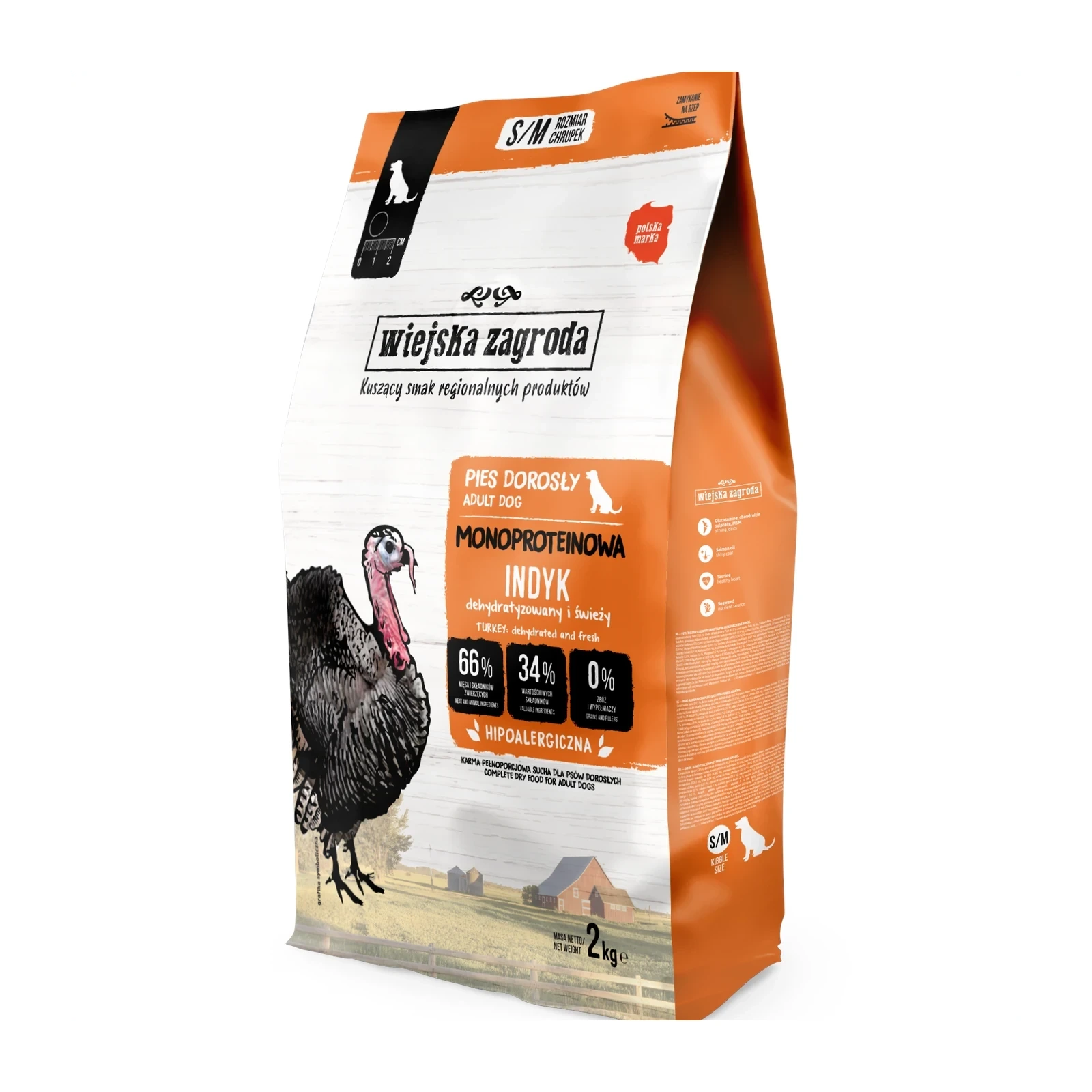 Wiejska Zagroda MONO sucha Indyk 2kg/6kg - sucha karma dla psów