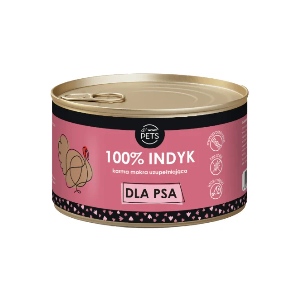 Wow Pets Indyk 410g - mokra karma dla psa