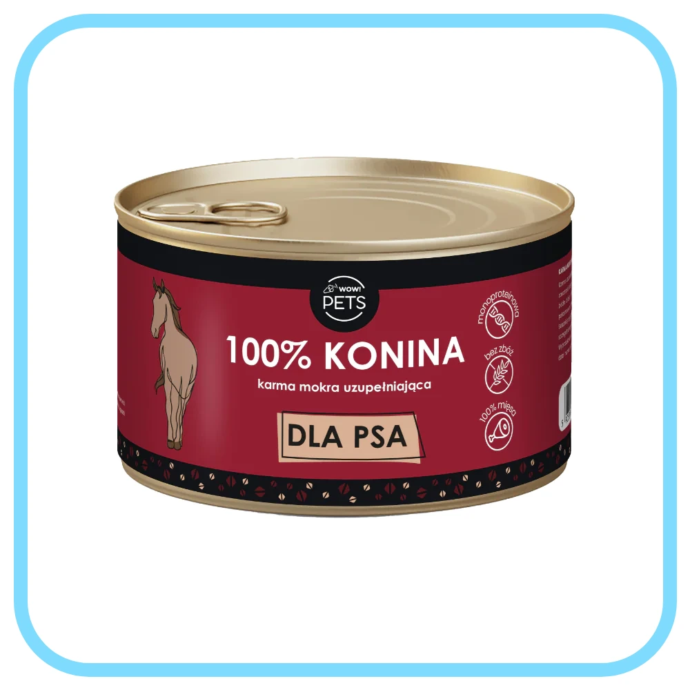 Wow Pets Koń 410g - mokra karma dla psów