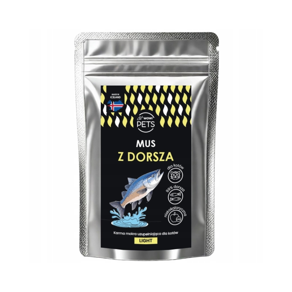 Wow Pets Mus z dorsza (light) 300g - mokra karma dla kotów