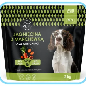 Wow Pets Jagnięcina z marchewką XS/S | M/L 2kg - sucha karma dla psów
